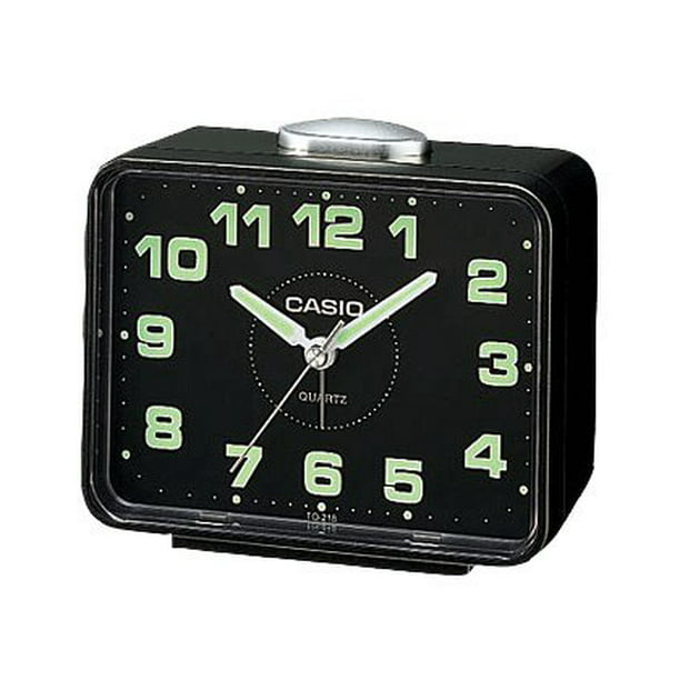 Alarm Clock Small Table Top Glow Bedside Desk Time Precise Travel Quartz CASIO